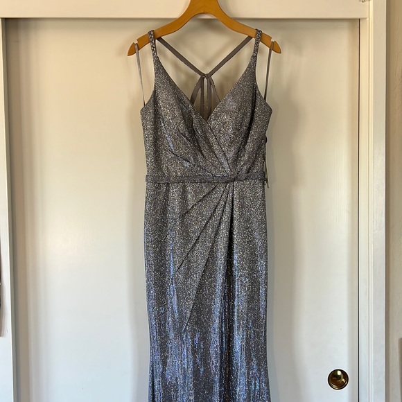 NWT Clarisse Platinum Sparkle Dress - Picture 4 of 17